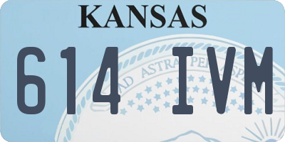 KS license plate 614IVM