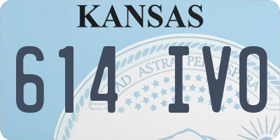 KS license plate 614IVO