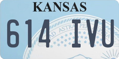 KS license plate 614IVU