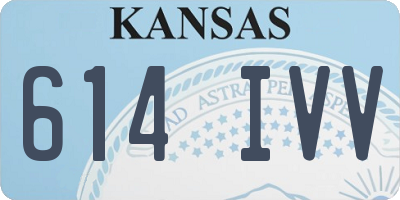 KS license plate 614IVV