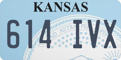 KS license plate 614IVX