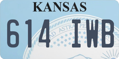 KS license plate 614IWB