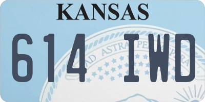 KS license plate 614IWD