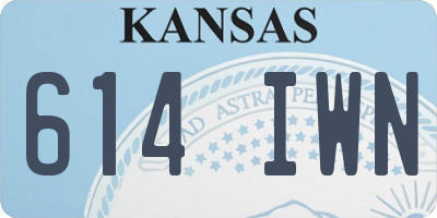 KS license plate 614IWN