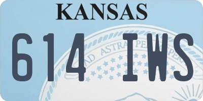 KS license plate 614IWS