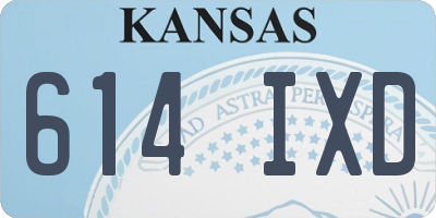 KS license plate 614IXD