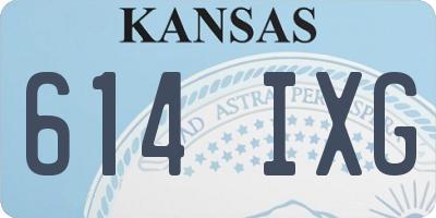 KS license plate 614IXG