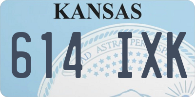 KS license plate 614IXK