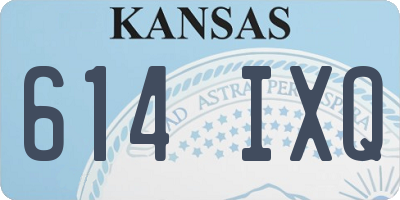 KS license plate 614IXQ