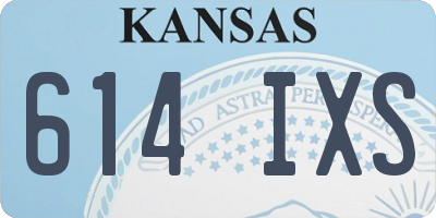 KS license plate 614IXS