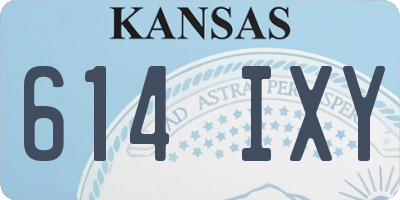 KS license plate 614IXY