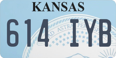 KS license plate 614IYB