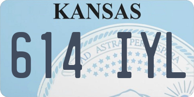 KS license plate 614IYL