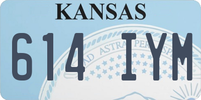 KS license plate 614IYM