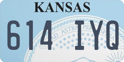 KS license plate 614IYQ