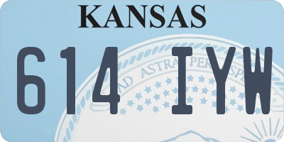KS license plate 614IYW