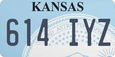 KS license plate 614IYZ