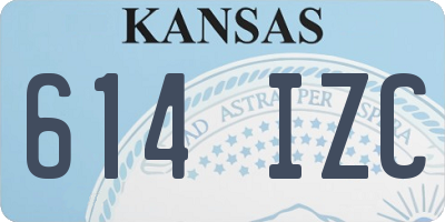 KS license plate 614IZC