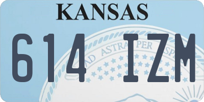 KS license plate 614IZM