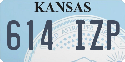 KS license plate 614IZP