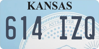 KS license plate 614IZQ