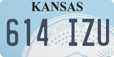 KS license plate 614IZU