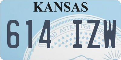 KS license plate 614IZW