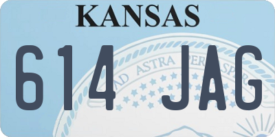 KS license plate 614JAG