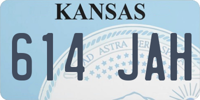 KS license plate 614JAH