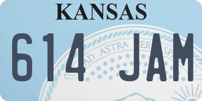 KS license plate 614JAM