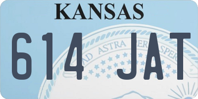 KS license plate 614JAT