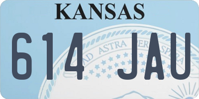 KS license plate 614JAU