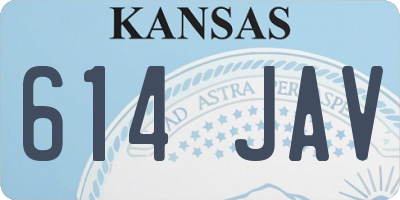 KS license plate 614JAV