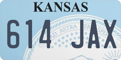 KS license plate 614JAX