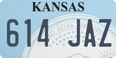 KS license plate 614JAZ