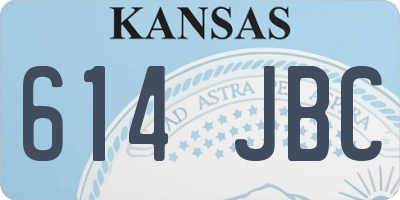 KS license plate 614JBC