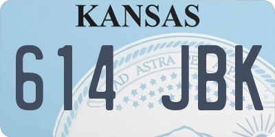 KS license plate 614JBK