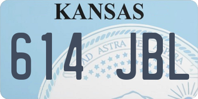 KS license plate 614JBL