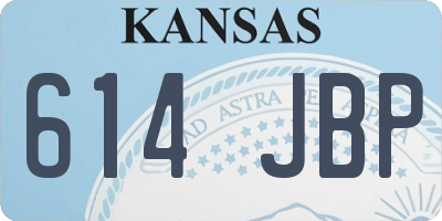 KS license plate 614JBP