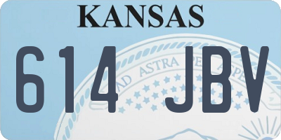 KS license plate 614JBV