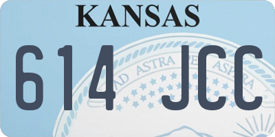 KS license plate 614JCC