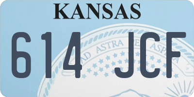 KS license plate 614JCF
