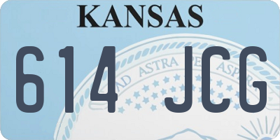 KS license plate 614JCG