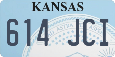 KS license plate 614JCI