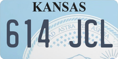 KS license plate 614JCL