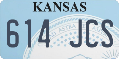 KS license plate 614JCS