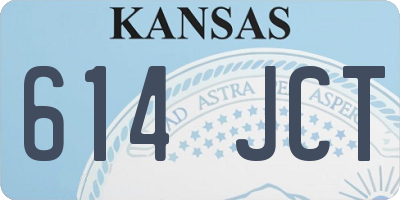 KS license plate 614JCT