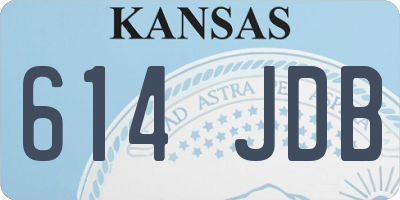 KS license plate 614JDB