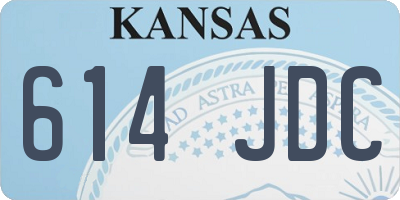 KS license plate 614JDC