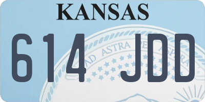 KS license plate 614JDD